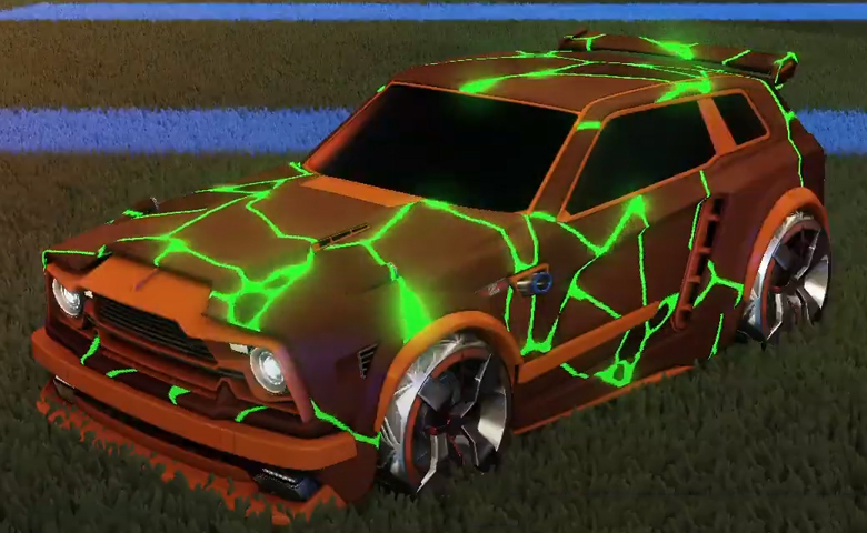 Rocket league Fennec Burnt Sienna design with Blender,Magma