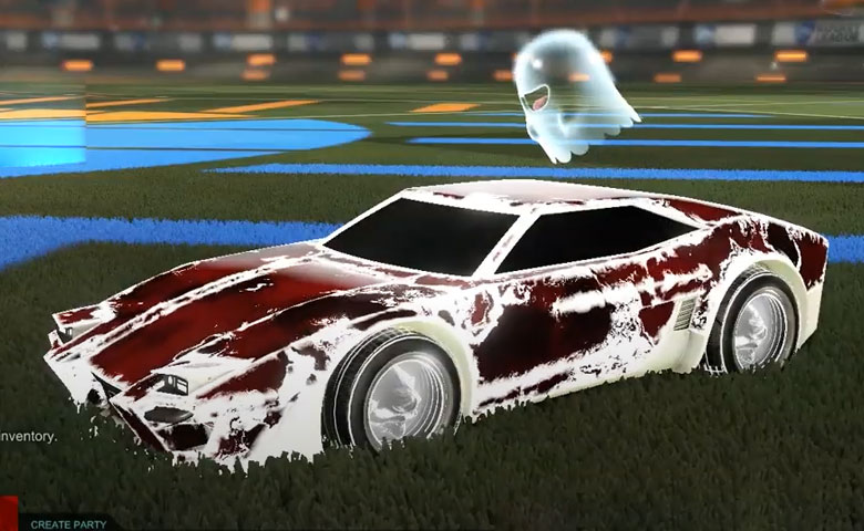 Rocket league Imperator DT5 Titanium White design with Troublemaker IV,Fire God,Ghost
