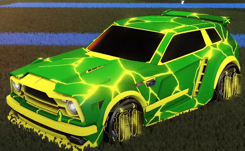 Rocket league Fennec Saffron design with P-SIMM,Magma