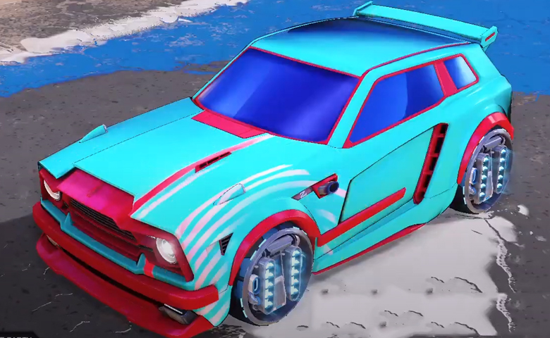 Rocket league Fennec Crimson design with P-SIMM,Streamline