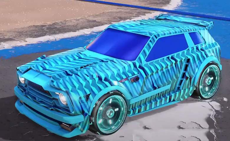 Rocket league Fennec Sky Blue design with Zefram,Intrudium