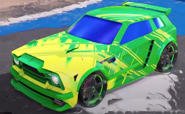 Rocket league Fennec Forest Green design with Stella,Slipstream