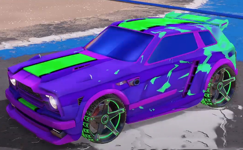 Rocket league Fennec Purple design with Stella,Spectre