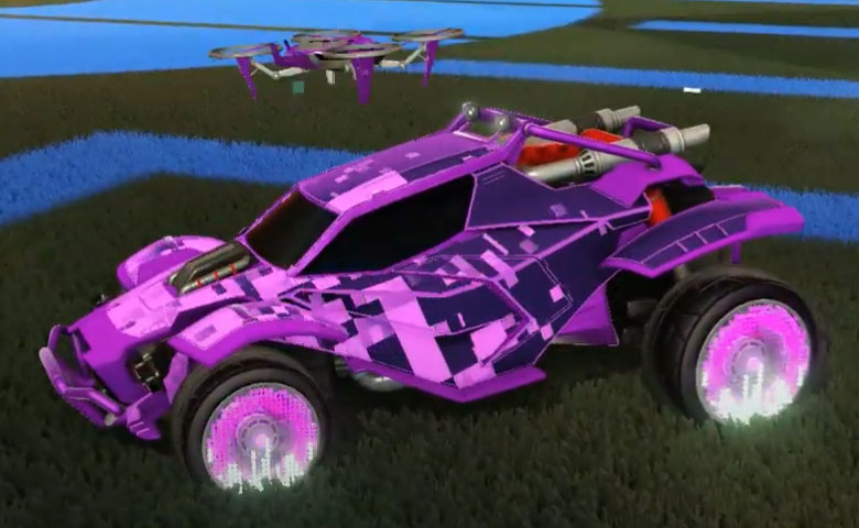 Rocket league Twinzer Purple design with Equalizer,Parallax,Drone III