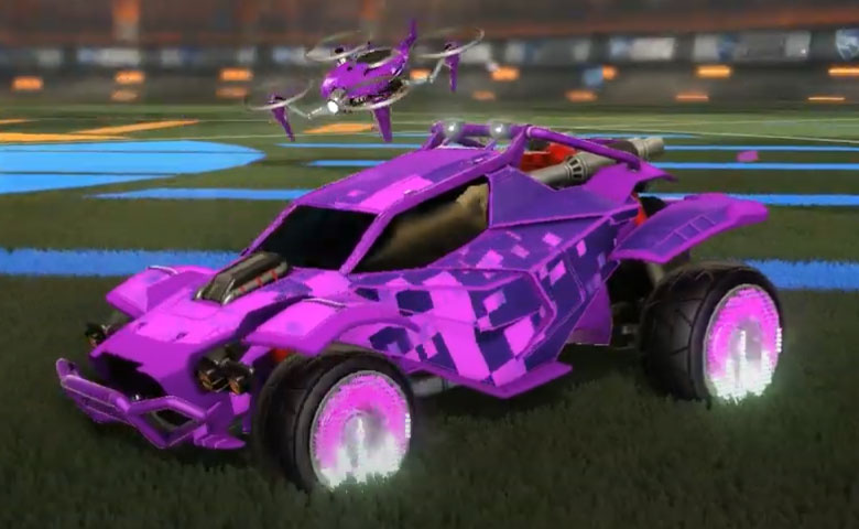 Rocket league Twinzer Purple design with Equalizer,Parallax,Drone III