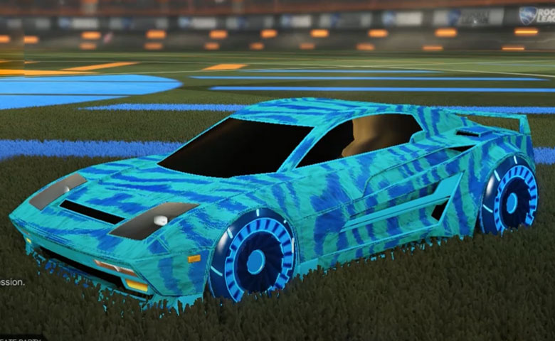 Rocket league Diestro Sky Blue design with Asik,Tora