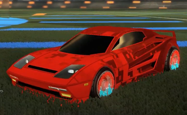 Rocket league Diestro Crimson design with Equalizer,Parallax