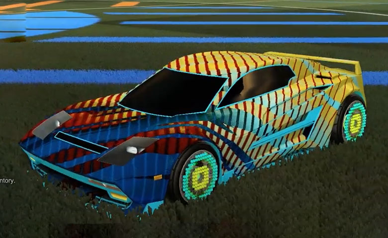 Rocket league Diestro Sky Blue design with Discotheque,20XX