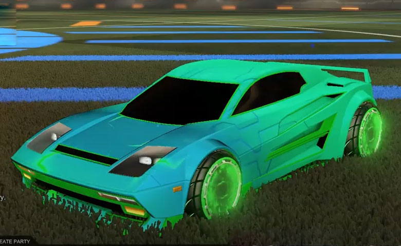 Rocket league Diestro Forest Green design with Pyrrhos,Mainframe