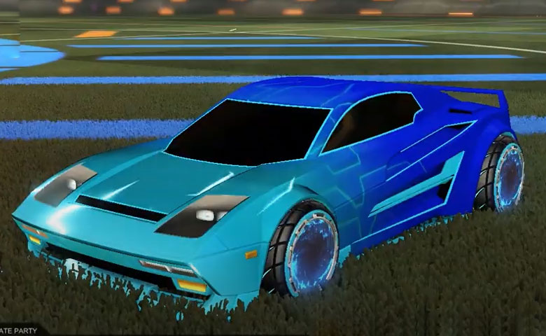 Rocket league Diestro Sky Blue design with Pyrrhos,Mainframe