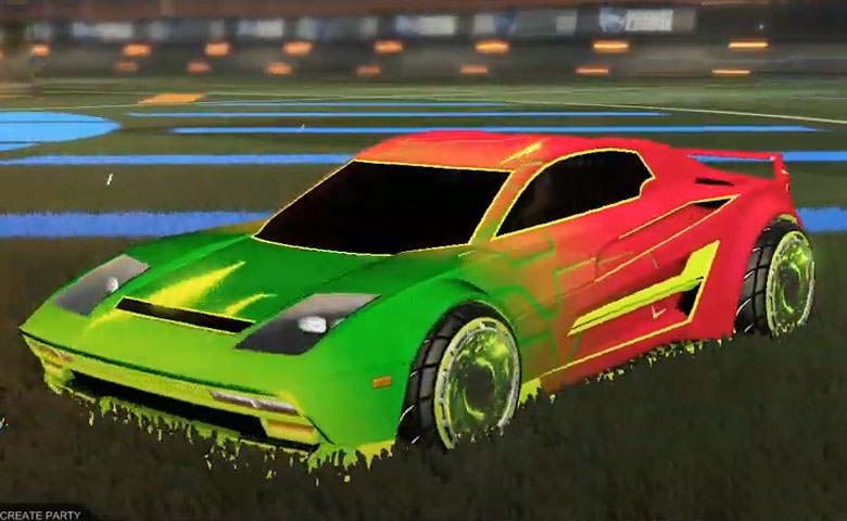 Rocket league Diestro Lime design with Pyrrhos,Mainframe