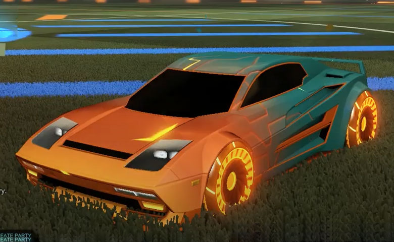 Rocket league Diestro Burnt Sienna design with Asik,Mainframe