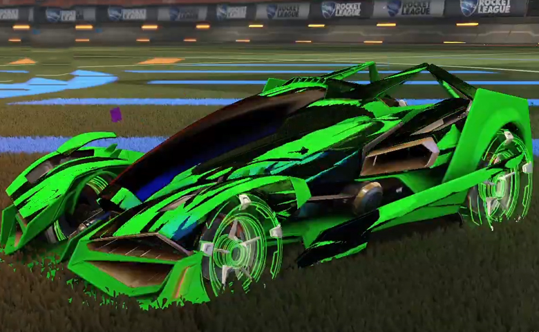 Rocket league Artemis GXT Forest Green design with Galvan,Streak Wave