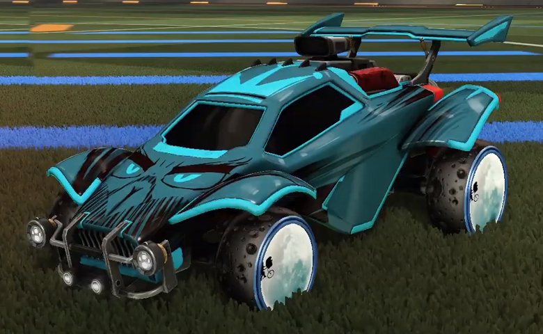 Rocket league Octane Sky Blue design with E.T.,Tyrant