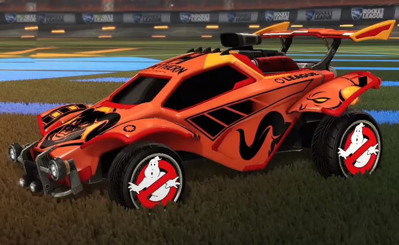 Rocket league Octane Crimson design with Ghostbusters,CRL Northern