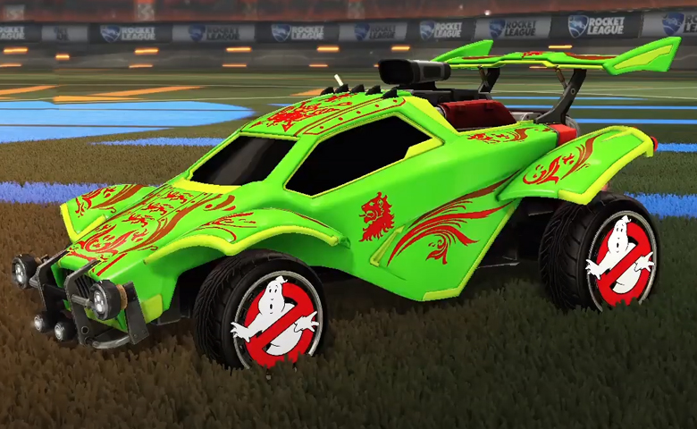 Rocket league Octane Lime design with Ghostbusters,Griffon