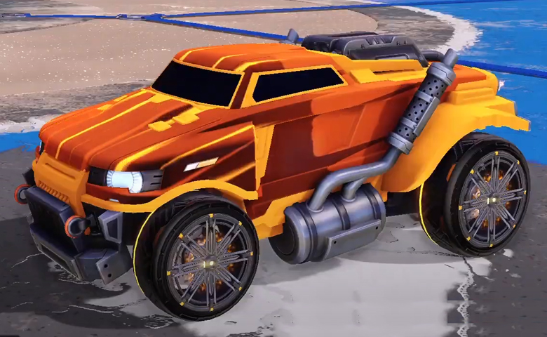 Rocket league Road Hog Orange design with Polaris,Wet Paint