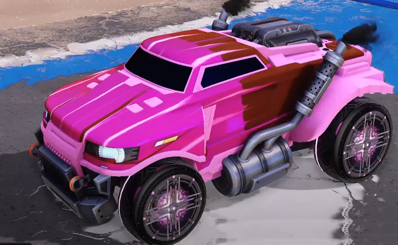 Rocket league Road Hog Pink design with Polaris,Wet Paint