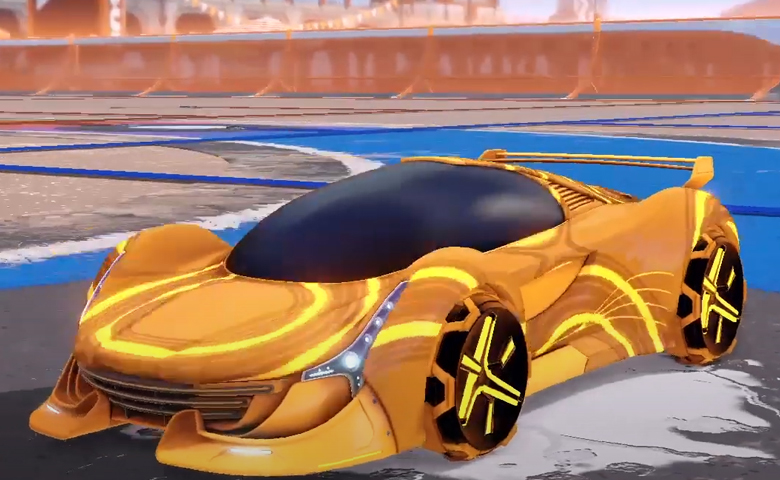 Rocket league Nimbus Orange design with Metalwork,Percussion