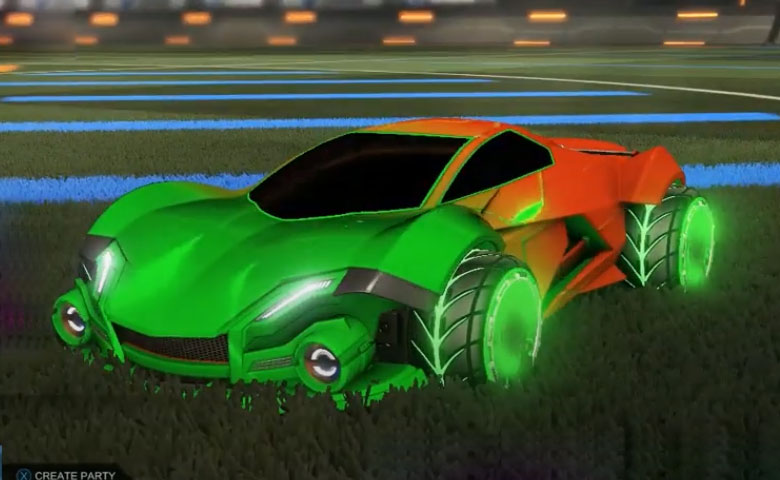 Rocket league Werewolf Forest Green design with Pyrrhos,Mainframe