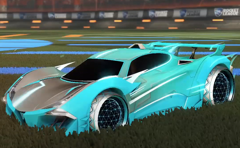 Rocket league Guardian GXT Sky Blue design with Celestial II,Mainframe