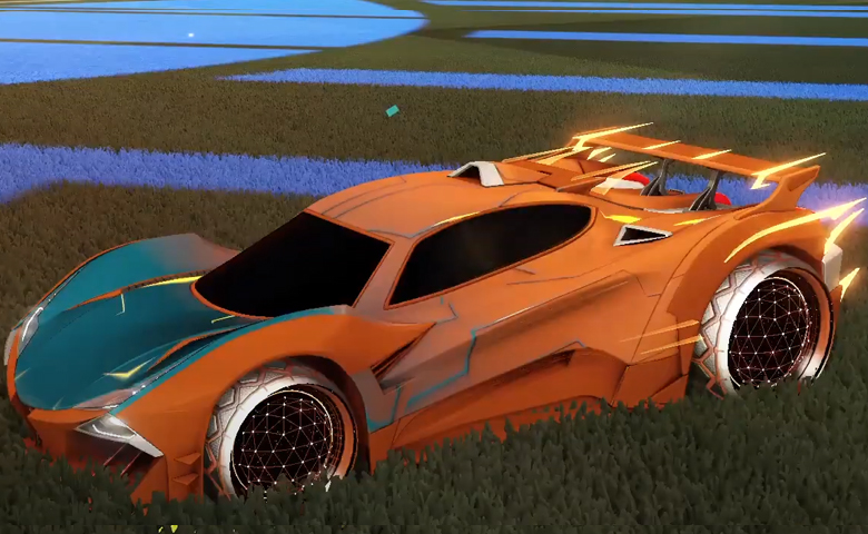 Rocket league Guardian GXT Burnt Sienna design with Celestial II,Mainframe