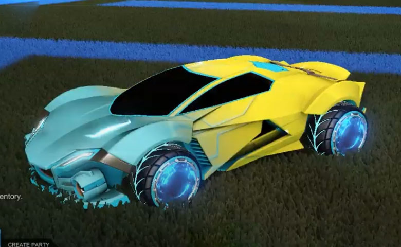 Rocket league Werewolf Sky Blue design with Pyrrhos,Mainframe