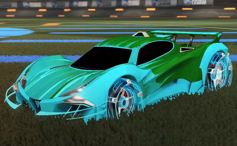 Rocket league Guardian GXT Sky Blue design with Galvan,Wet Paint