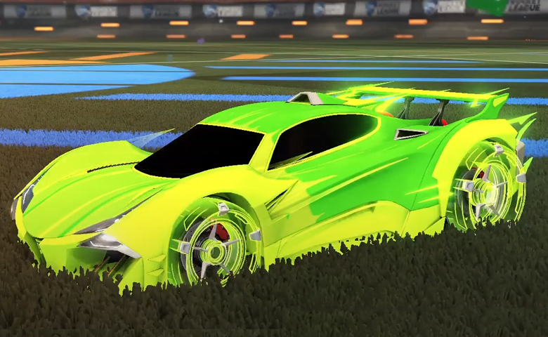 Rocket league Guardian GXT Lime design with Galvan,Wet Paint