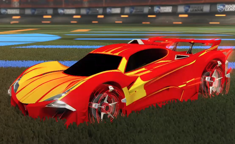Rocket league Guardian GXT Crimson design with Galvan,Wet Paint