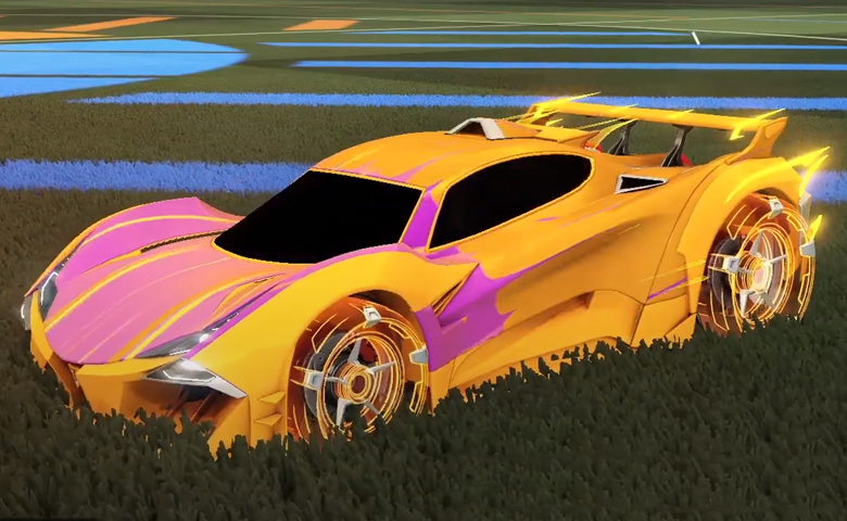 Rocket league Guardian GXT Orange design with Galvan,Wet Paint