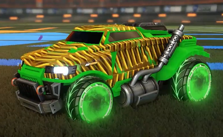 Rocket league Road Hog Forest Green design with Pyrrhos,Intrudium