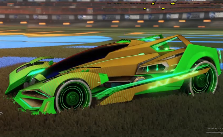 Rocket league Artemis GXT Forest Green design with Visionary,Future Shock