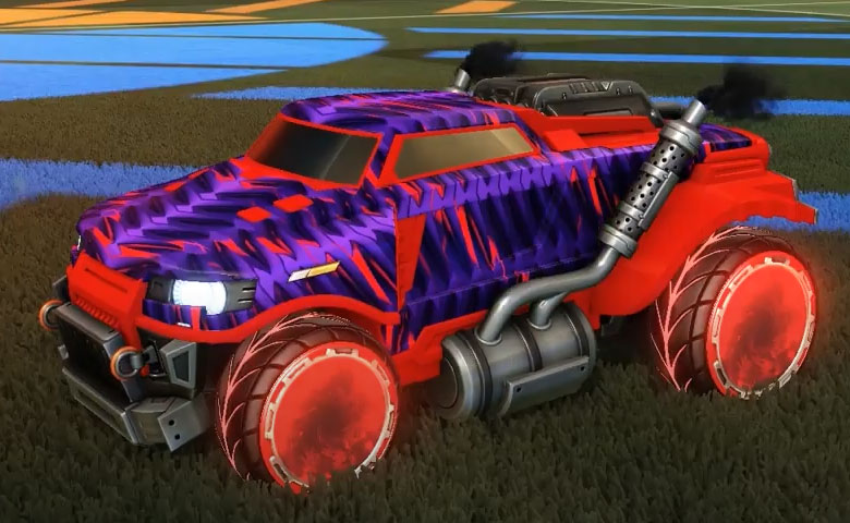 Rocket league Road Hog Crimson design with Pyrrhos,Intrudium