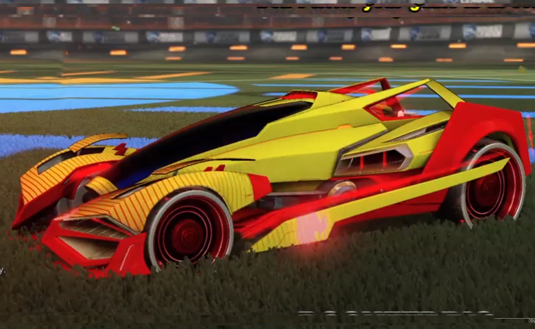 Rocket league Artemis GXT Crimson design with Visionary,Future Shock