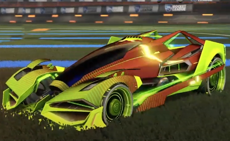 Rocket league Artemis GXT Lime design with Visionary,Future Shock