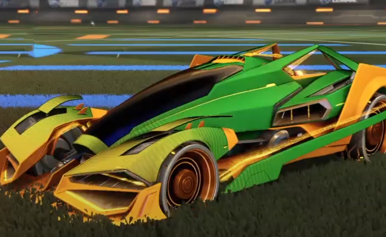 Rocket league Artemis GXT Orange design with Visionary,Future Shock