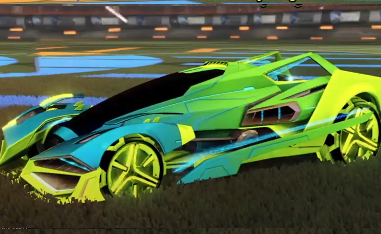 Rocket league Artemis GXT Lime design with Metalwork,Mainframe