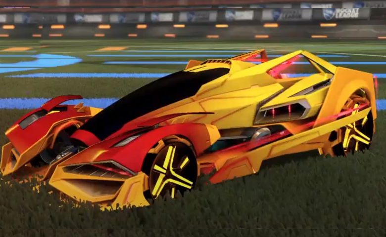 Rocket league Artemis GXT Orange design with Metalwork,Mainframe