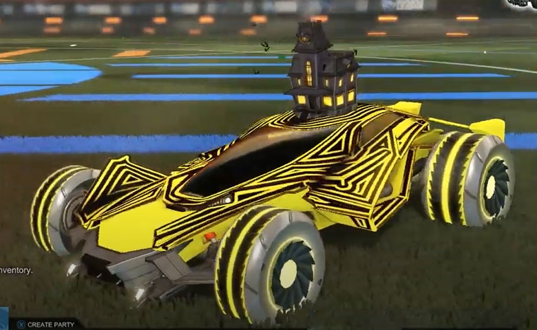 Rocket league Mantis Saffron design with Asik,Labyrinth,Haunted House