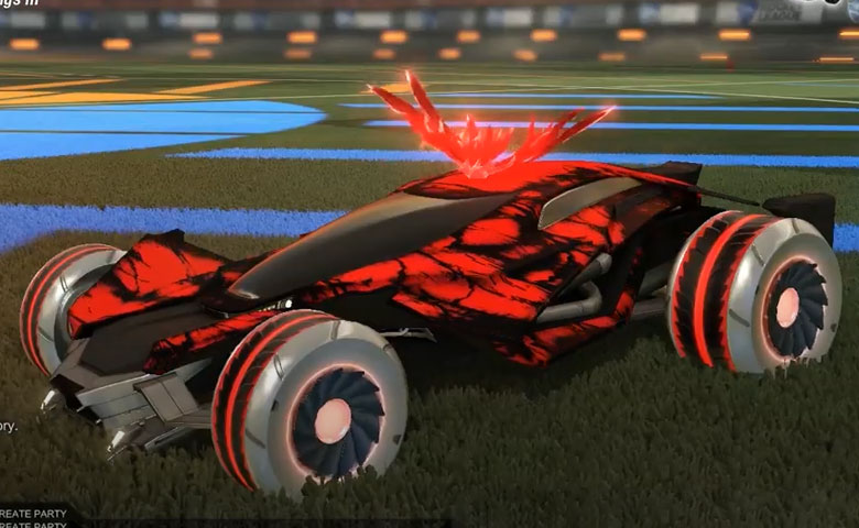 Rocket league Mantis Crimson design with Asik,Biomass,Phoenix Wings III