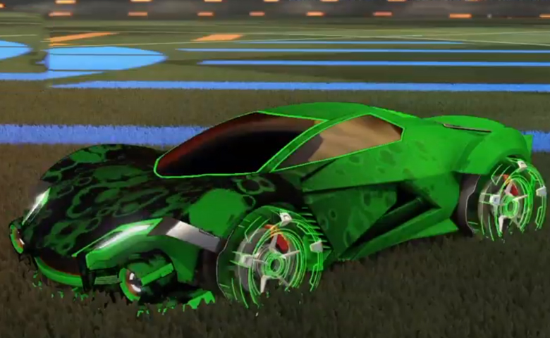 Rocket league Werewolf Forest Green design with Galvan,Bubbly