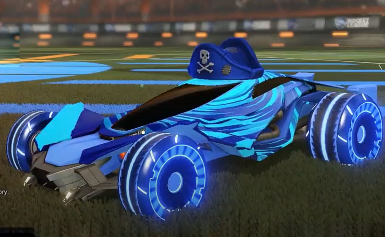 Rocket league Mantis Cobalt design with Asik,Storm Watch,Pirate's Hat