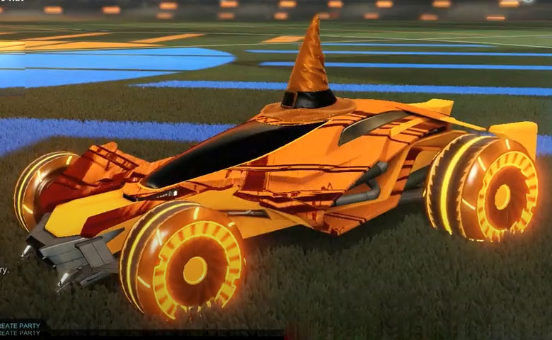 Rocket league Mantis Orange design with Asik,Slipstream,Witch's Hat