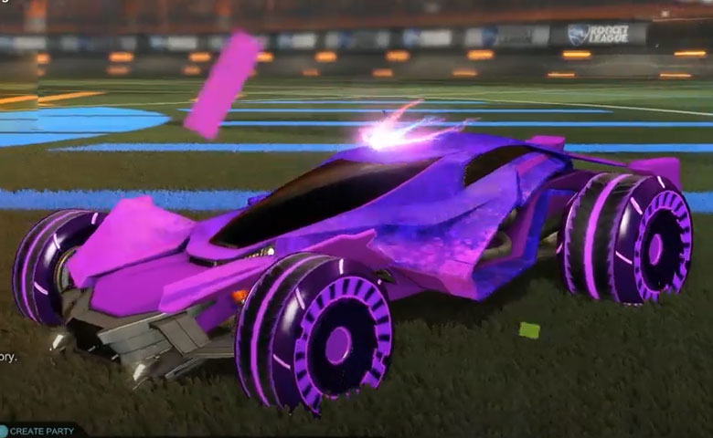 Rocket league Mantis Purple design with Asik,Dissolver,Jolt Bangle III