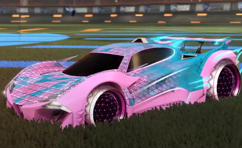 Rocket league Guardian GXT Pink design with Celestial II,Trigon