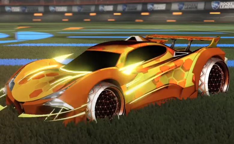 Rocket league Guardian GXT Burnt Sienna design with Celestial II,Hix Tide