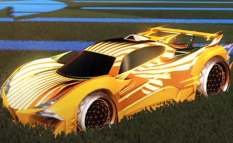 Rocket league Guardian GXT Orange design with Celestial II,Streamline