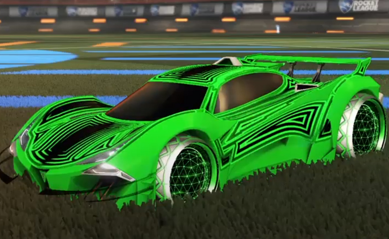 Rocket league Guardian GXT Forest Green design with Celestial II,Labyrinth