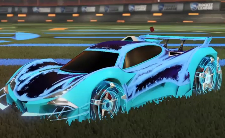 Rocket league Guardian GXT Sky Blue design with Galvan,Heatwave